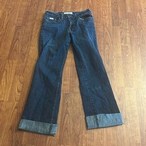 Baby Phat Capri jeans dark blue. Thick cuffs. Size 9